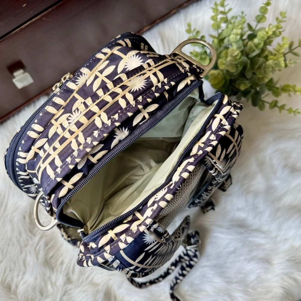 Ju-Ju-Be Be Right Back BRB Dandy Lines Collection Navy Floral Backpack DiaperBag